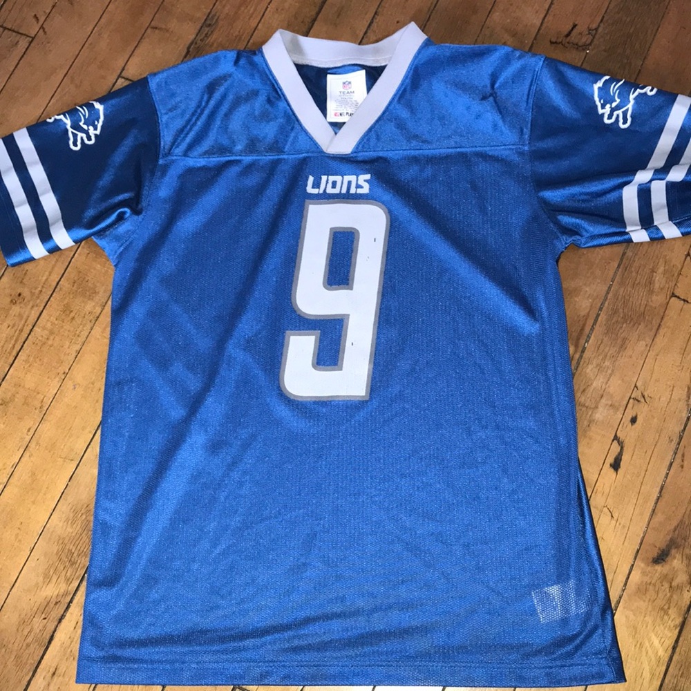 Detroit Lions #9 Blue Football Jersey